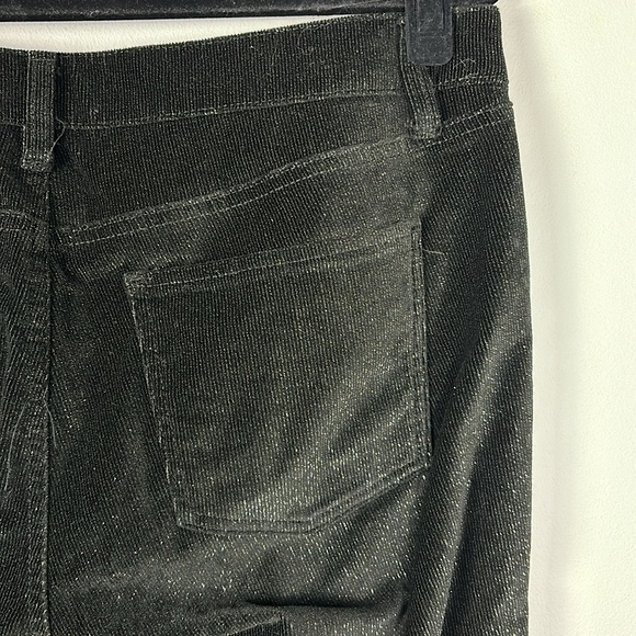 Talbots Black Sparkle Corduroy Slim Ankle Pants SIZE 10 - Picture 5 of 6